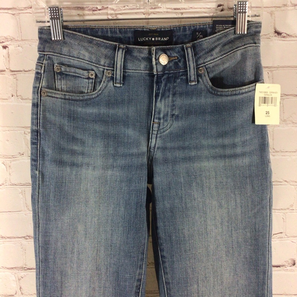 Lucky Brand Lolita Boot Cut Medium Wash Denim Blue Jeans Size 0 New With Tags - Picture 2 of 10